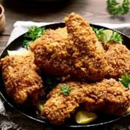 Breaded and Fried Chicken Wings